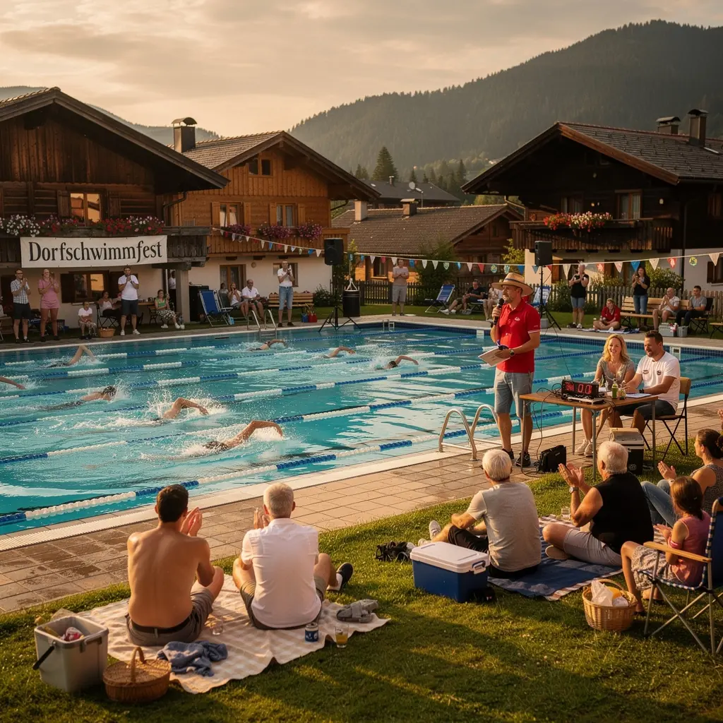 Eine Gruppe von Teilnehmern folgt einem Online-Kurs zur Verbesserung der Schwimmtechnik.